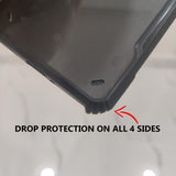 VAKIBO Best Selling Black and Transparent Coloured Made With Soft TPU and Acrylic Back Cover Case With 4 Corner and Camera Protection Suitable for Realme 7i