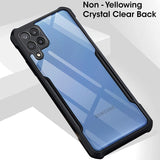 VAKIBO Best Selling Black and Transparent Coloured Made With Soft TPU and Acrylic Back Cover Case With 4 Corner and Camera Protection Suitable for Samsung Galaxy M32 4G