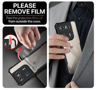 VAKIBO Super Premium Black Border Transparent Case With Corner Protection & Camera Protection Suitable for Moto Edge 50 Ultra