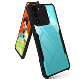 VAKIBO Super Premium Black Border Transparent Case With Corner Protection & Camera Protection Suitable for Tecno Spark Go 2022