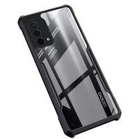 VAKIBO Best Selling Black and Transparent Coloured Made With Soft TPU and Acrylic Back Cover Case With 4 Corner and Camera Protection Suitable for Oppo F19s