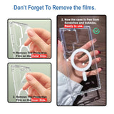 VAKIBO Megnatic Magsafe Transparent Coloured Soft with Hard back Back Cover Case With Camera Protection Ring Suitable for Samsung Galaxy S25 Ultra