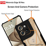 VAKIBO Best Selling Black and Transparent Back Cover Case Made With Soft TPU and Acrylic With 4 Corner and Camera Protection Suitable for Moto Edge 50 Neo