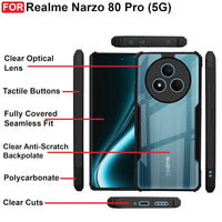 VAKIBO Super Premium Black Border Transparent Case With Corner Protection & Camera Protection Suitable for Realme Narzo 80 Pro