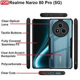 VAKIBO Super Premium Black Border Transparent Case With Corner Protection & Camera Protection Suitable for Realme Narzo 80 Pro