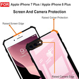 VAKIBO Best Selling Black and Transparent Coloured Made With Soft TPU and Acrylic Back Cover Case With 4 Corner and Camera Protection Suitable for iPhone 8 Plus