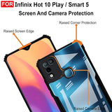 VAKIBO Super Premium Black Border Transparent Case With Corner Protection & Camera Protection Suitable for Infinix Hot 10 Play