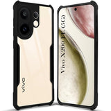 VAKIBO Best Selling Black and Transparent Coloured Made With Soft TPU and Acrylic Back Cover Case With 4 Corner and Camera Protection Suitable for Vivo X200 FE
