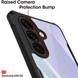 VAKIBO Best Selling Black and Transparent Coloured Made With Soft TPU and Acrylic Back Cover Case With 4 Corner and Camera Protection Suitable for Samsung Galaxy A36