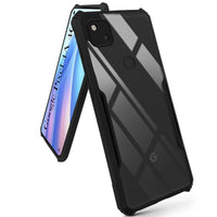 VAKIBO Best Selling Black and Transparent Coloured Made With Soft TPU and Acrylic Back Cover Case With 4 Corner and Camera Protection Suitable for Google Pixel 4A