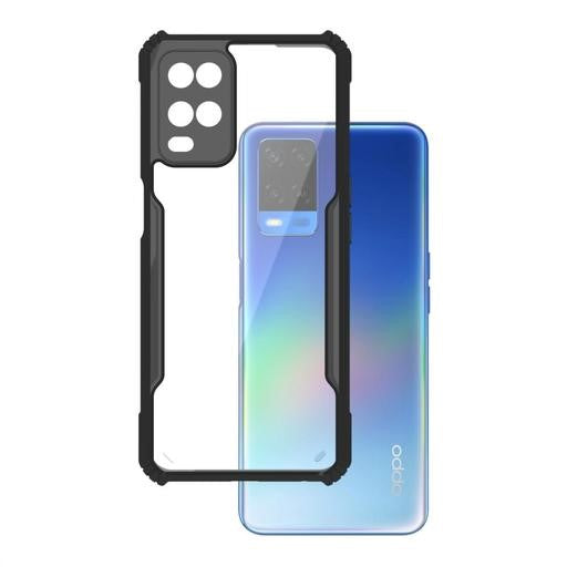VAKIBO Super Premium Black Border Transparent Case With Corner Protection & Camera Protection Suitable for Oppo A54