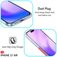 VAKIBO Premium Clear 1.5MM Thick Transparent Soft TPU Rubber Back Cover Case With Camera Protection Suitable for iPhone 17 Air