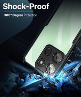 VAKIBO Best Selling Black and Transparent Coloured Made With Soft TPU and Acrylic Back Cover Case With 4 Corner and Camera Protection Suitable for iTel A60