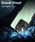 VAKIBO Best Selling Black and Transparent Coloured Made With Soft TPU and Acrylic Back Cover Case With 4 Corner and Camera Protection Suitable for iTel A60