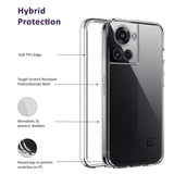 VAKIBO Premium Clear 1.5MM Thick Transparent Soft TPU Rubber Back Cover Case With Camera Protection Suitable for OnePlus 10R