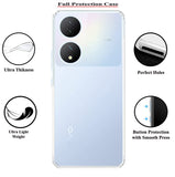 VAKIBO Premium Clear 1.5MM Thick Transparent Soft TPU Rubber Back Cover Case With Camera Protection Suitable for Vivo T2 5G