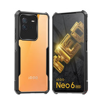 VAKIBO Super Premium Black Border Transparent Case With Corner Protection & Camera Protection Suitable for iQOO Neo 6