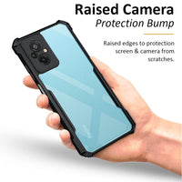 VAKIBO Best Selling Black and Transparent Coloured Made With Soft TPU and Acrylic Back Cover Case With 4 Corner and Camera Protection Suitable for Mi Redmi 11 Prime 4G