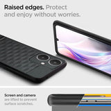 VAKIBO Parallax Design Black Coloured Made with Soft Rubber TPU Back Cover Case Camera Protection Ring Suitable for Oppo A59