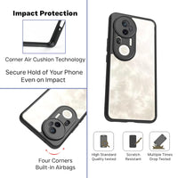 VAKIBO Best Selling Black and Transparent Coloured Made With Soft TPU and Acrylic Back Cover Case With 4 Corner and Camera Protection Suitable for Vivo T4 Ultra