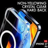 VAKIBO Megnatic Magsafe Transparent Coloured Soft with Hard back Back Cover Case With Camera Protection Ring Suitable for iPhone 17 Air