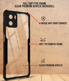 VAKIBO Super Premium Black Border Transparent Case With Corner Protection & Camera Protection Suitable for Vivo Y15S