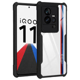 VAKIBO Super Premium Black Border Transparent Case With Corner Protection & Camera Protection Suitable for iQOO 11 5G