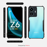 VAKIBO Super Premium Black Border Transparent Case With Corner Protection & Camera Protection Suitable for iQOO Z6 Lite