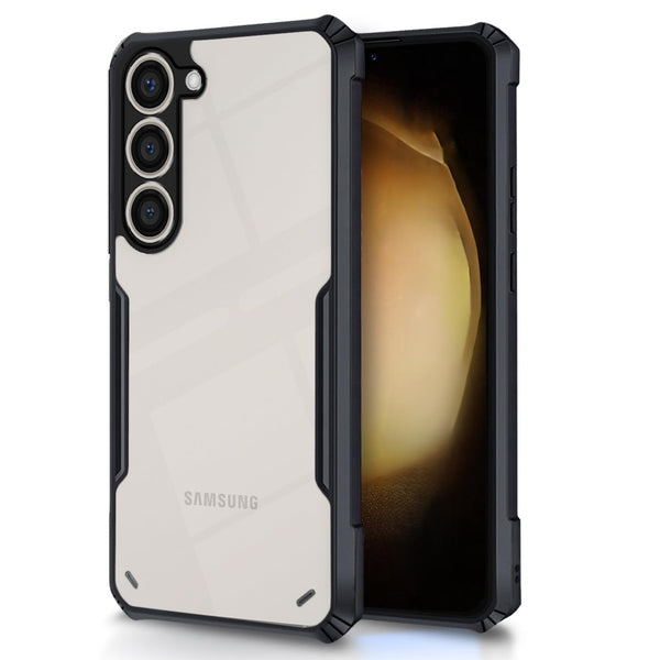 VAKIBO Best Selling Black and Transparent Coloured Made With Soft TPU and Acrylic Back Cover Case With 4 Corner and Camera Protection Suitable for Oppo A5