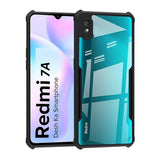 VAKIBO Best Selling Black and Transparent Coloured Made With Soft TPU and Acrylic Back Cover Case With 4 Corner and Camera Protection Suitable for Mi Redmi 7A