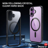 VAKIBO Megnatic Magsafe Black Coloured Soft with Hard back Back Cover Case With Camera Protection Ring Suitable for iPhone 17