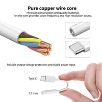 C to 3.5 MM Jack For Samsung (White)