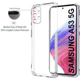 VAKIBO Premium Clear 1.5MM Thick Transparent Soft TPU Rubber Back Cover Case With Camera Protection Suitable for Samsung Galaxy A53 5G