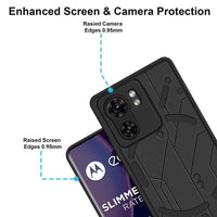 VAKIBO Black Coloured Back Cover Case Suitable for Moto Edge 40