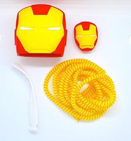 Cartoon 3D Design Protective Case Compatible with Samsung 25W | Adapter Charger Protective Cover for Samsung 25W Power Adapter Charger with Wire Saver. (Iron-Man)(For Samsung)