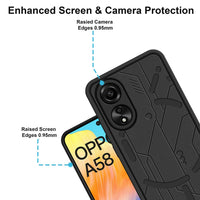 VAKIBO Black Coloured Back Cover Case Suitable for Oppo A58