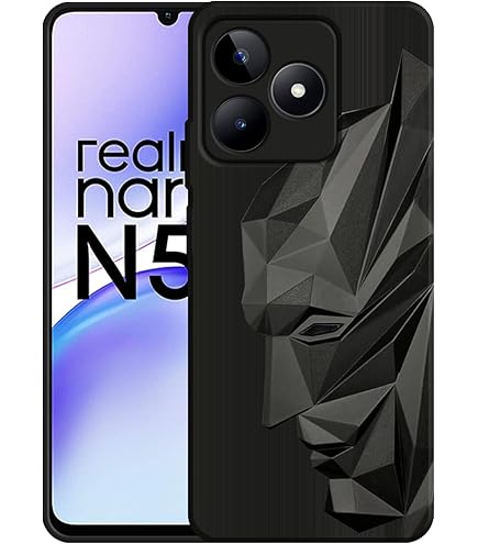 VAKIBO Bat Man 3D Mask Design Black Coloured Soft TPU Back Cover Case With Camera Protection Ring Suitable for Realme C51 4G
