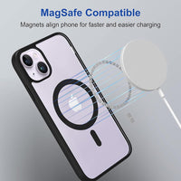 VAKIBO Megnatic Magsafe Transparent Soft with Hard back Back Cover Case With Camera Protection Ring Suitable for Apple iPhone 11 Pro Max