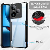 VAKIBO Best Selling Black and Transparent Coloured Made With Soft TPU and Acrylic Back Cover Case With 4 Corner and Camera Protection Suitable for Realme GT7