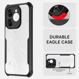 VAKIBO Best Selling Black and Transparent Coloured Made With Soft TPU and Acrylic Back Cover Case With 4 Corner and Camera Protection Suitable for iTel A80