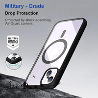 VAKIBO Megnatic Magsafe Transparent Soft with Hard back Back Cover Case With Camera Protection Ring Suitable for Apple iPhone 11 Pro Max