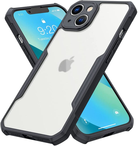 VAKIBO Best Selling Black and Transparent Back Cover Case Made With Soft TPU and Acrylic With 4 Corner and Camera Protection Suitable for Apple iPhone 13 Mini