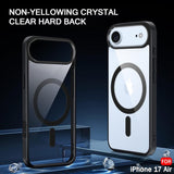 VAKIBO Megnatic Magsafe Black Coloured Soft with Hard back Back Cover Case With Camera Protection Ring Suitable for iPhone 17 Air