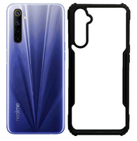 VAKIBO Super Premium Black Border Transparent Case With Corner Protection & Camera Protection Suitable for Realme 6