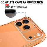 VAKIBO Premium Clear 1.5MM Thick Transparent Soft TPU Rubber Back Cover Case With Camera Protection Suitable for iPhone 17 Pro Max