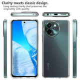 VAKIBO Premium Clear 1.5MM Thick Transparent Soft TPU Rubber Back Cover Case With Camera Protection Suitable for Vivo Y38