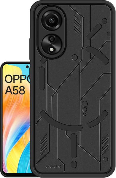 VAKIBO Black Coloured Back Cover Case Suitable for Oppo A58