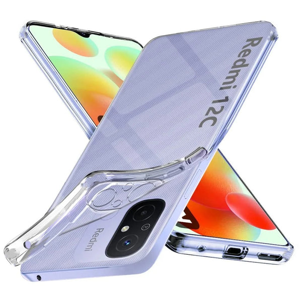 VAKIBO Premium Clear Transparent Soft TPU Rubber Back Cover Case With Camera Protection Suitable for Mi Redmi 12C