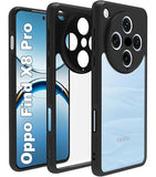 VAKIBO Best Selling Black and Transparent Coloured Made With Soft TPU and Acrylic Back Cover Case With 4 Corner and Camera Protection Suitable for Oppo Find X8 Pro