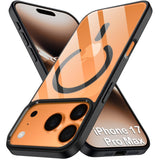 VAKIBO Megnatic Magsafe Black Coloured Soft with Hard back Back Cover Case With Camera Protection Ring Suitable for iPhone 17 Pro Max